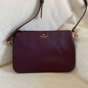 Kate Spade cross body dark purple purse